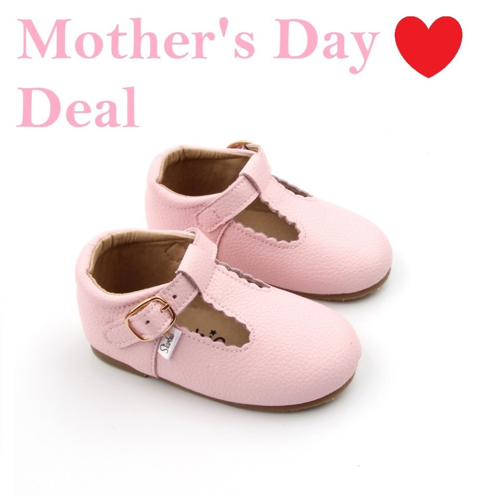 Hard-Sole Mary Janes Toddler Shoes Baby Mary Jane Pink toddler shoes baby shoes